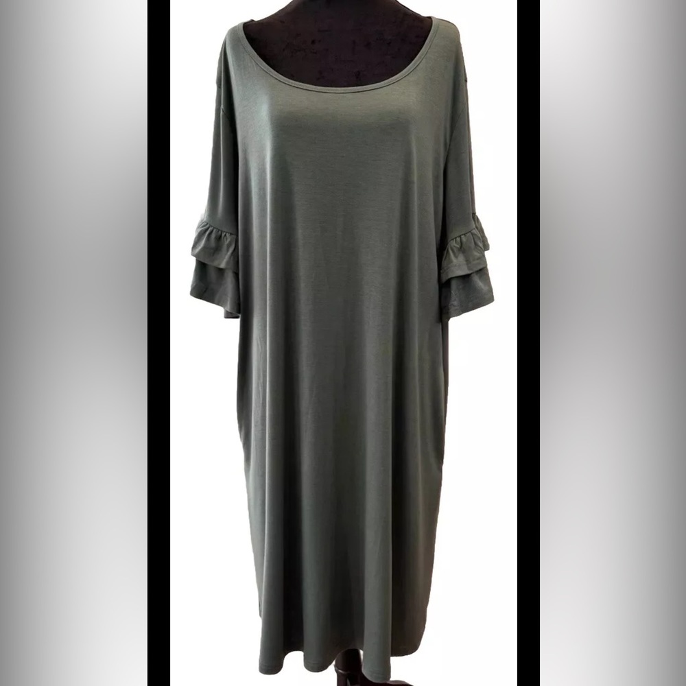 🆕Nemidor NWT plus size‎ collection size 20 ladies forest green pullover sheath